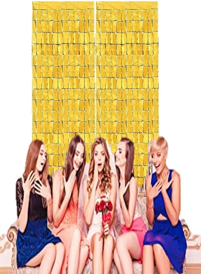 ASTRELLA ستارة أستريلا ذهبية مربعة الشكل مزينة بشراشيب، عبوة من قطعتين (ذهبي) - Image 4